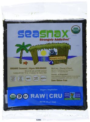 SeaSnax Raw Seaweed, 10 Sheets