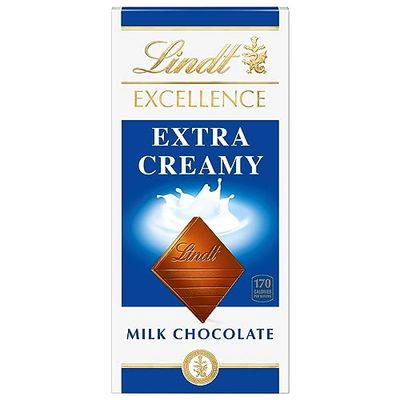 Lindt EXCELLENCE Extra Creamy Milk Chocolate Candy Bar, Milk Chocolate, 3.5 oz. Bar