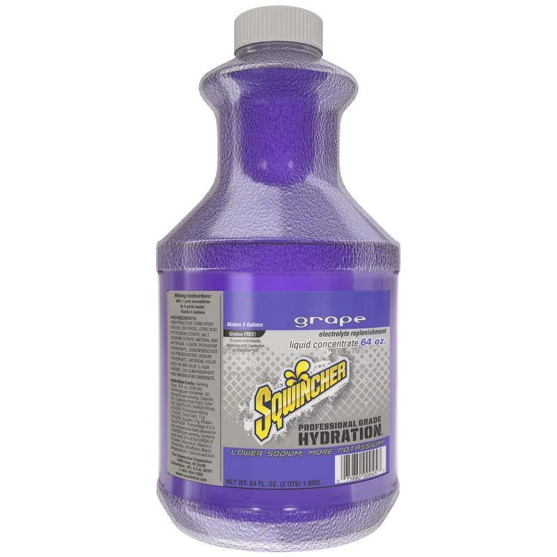 Sqwincher - 690-030322-GR Liquid Concentrate, Grape, 64 fl oz (Pack of 6)