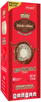 Chocke-Obleas Amaranth Wafer filled with chocolate (Pack of 12) / Chocke Obleas de Amaranto rellenas de chocolate (Caja con 12 paquetes) (Amaranth Wafer)