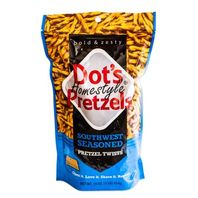 Dot's Southwest Seasoned Pretzel Twists - Bold and Zesty Southwest Pretzel Sticks - 2, 16oz Bags