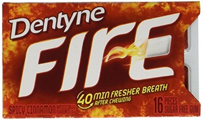 Dentyne Fire S/F Cinnamon Gum, Split to Fit, 16 ct, 9 pk