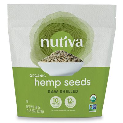 Nutiva Organic Shelled Hemp Seed, 19 Ounce, USDA Organic, Non-GMO, Non-BPA, Whole 30 Approved, Vegan, Gluten-Free &amp; Keto, 10g Plant Protein and 12g Omegas per Serving for Salads, Smoothies &amp; More