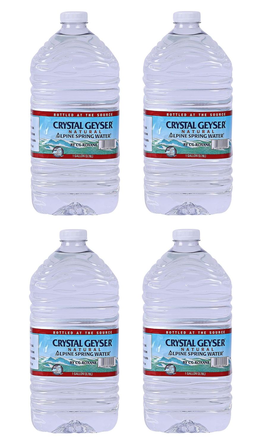 CRYSTAL GEYSER SINCE 1977 NATURAL SPRING WATER PLASTIC JUG 4 CT 512 OZ - 0075140125151