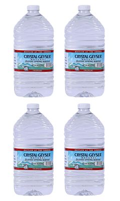 CRYSTAL GEYSER SINCE 1977 NATURAL SPRING WATER PLASTIC JUG 4 CT 512 OZ - 0075140125151