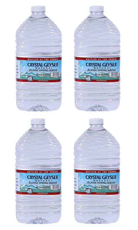 CRYSTAL GEYSER SINCE 1977 NATURAL SPRING WATER PLASTIC JUG 4 CT 512 OZ - 0075140125151
