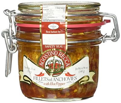 Agostino Recca Fillets of Anchovies in Pure Olive Oil with Hot Pepper
