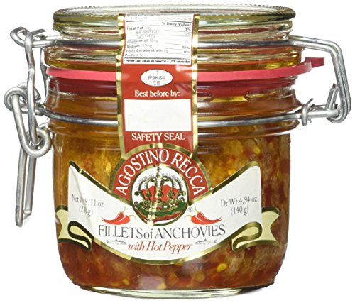 Agostino Recca Fillets of Anchovies in Pure Olive Oil with Hot Pepper