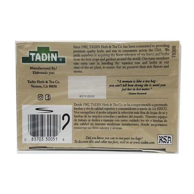 Tadin Green Tea 24 Bags with Caffeine - Te Verde Made in the USA