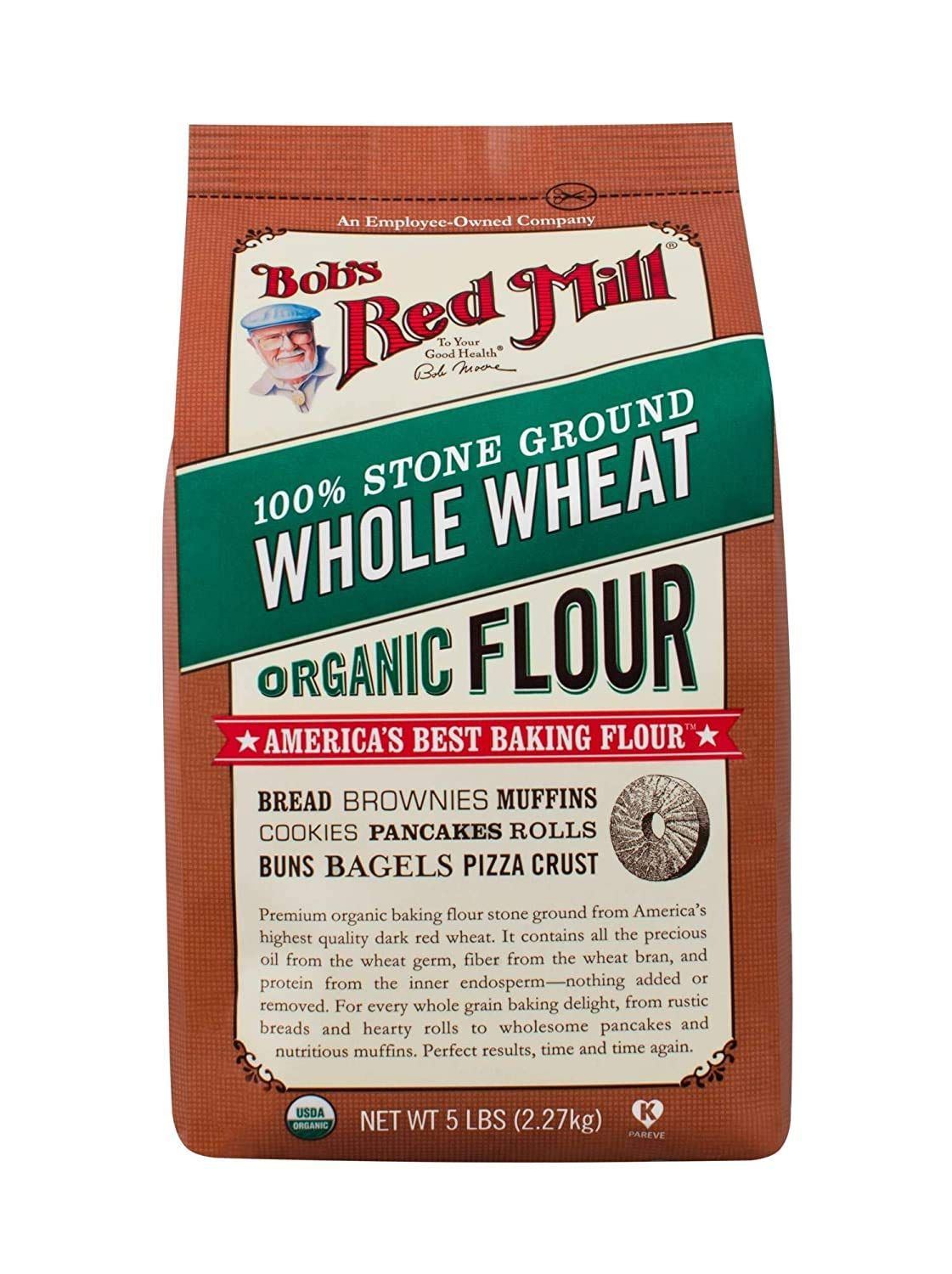 Bob&#39;s Red Mill Whole Wheat Flour - 5 lb - 2 pk