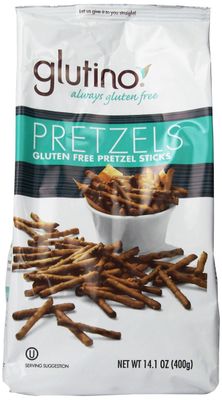 Glutino Gluten Free Pretzel Sticks, 14.1-Ounce Bags (Pack of 12)