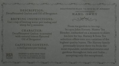 Harney &amp; Sons Fine Teas Decaffeinated with Bergamot, Earl Grey, 50 Count