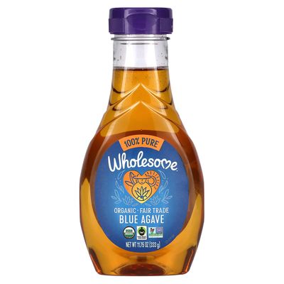 Wholesome Sweeteners 11.75-Ounce Organic Blue Agave Nectar, Fair Trade, 100% Pure, Non GMO, Gluten Free &amp; Vegan, 1 Pack