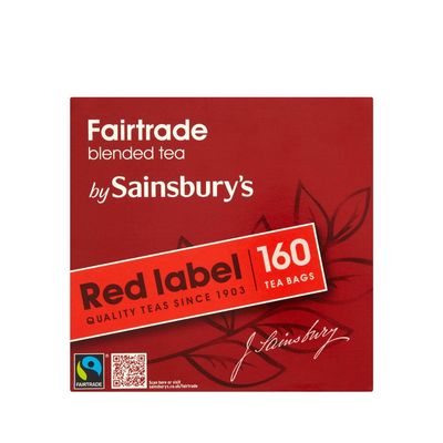 Sainsbury&#39;s Red Label Back Tea | 160 Teabags | Fairtrade Tea from England