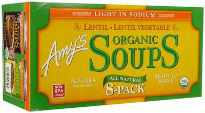 Amy&#39;s Organic Lentil Veggie Soup, 14.5 Ounce (8 count)