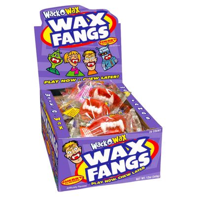 Wack-O-Wax Fangs, 24-Count Box, Cherry Flavor