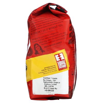 Equal Exchange Organic Coffee, Whole Bean, Full City Roast, Decaffeinated, 12 oz (340 g)