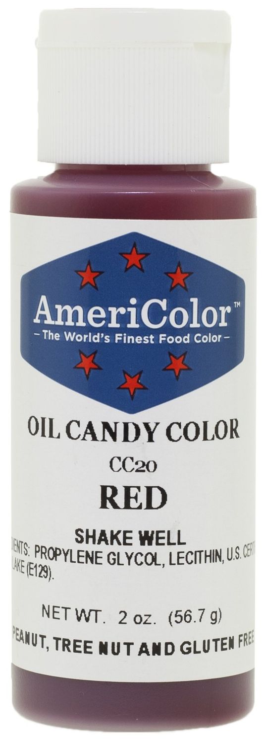 Americolor Candy Oil Food Color, 2-Ounce, Red