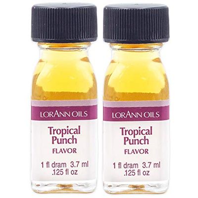 LorAnn Tropical Punch (Passion Fruit) SS Flavor, 1 dram bottle (.0125 fl oz - 3.7ml - 1 teaspoon)- 2 Pack