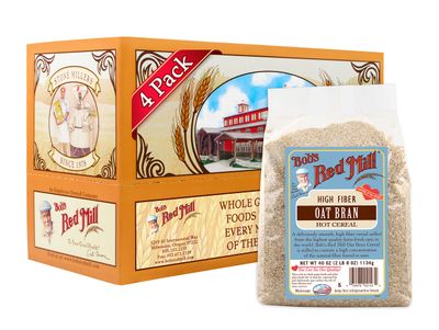 Bob&#39;s Red Mill Oat Bran Hot Cereal, 40 Ounce (Pack of 4)