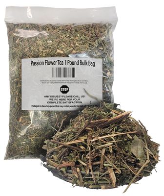 Passion Flower Tea For A Calming Nights Sleep 1 Pound Bulk Bag-Passiflora Herb -Maypop - Wild Passion Vile - NO PROCESSING Paciflora Te Pasiflora Tea Passionflower Tea