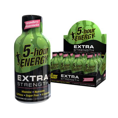 5-hour ENERGY Shot, Extra Strength, Strawberry Watermelon, 1.93 Ounce, 12 Pack