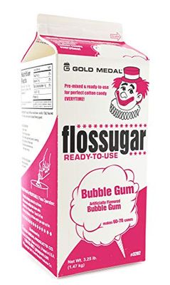Gold Medal 3208 Bubble Gum Flossugar, 3.25 lb Carton