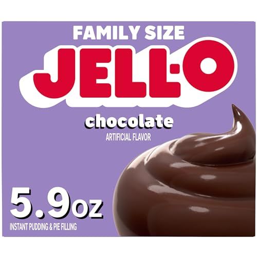 Jell-O Chocolate Instant Pudding &amp; Pie Filling Mix, 5.9 oz Box, As Seen on TikTok