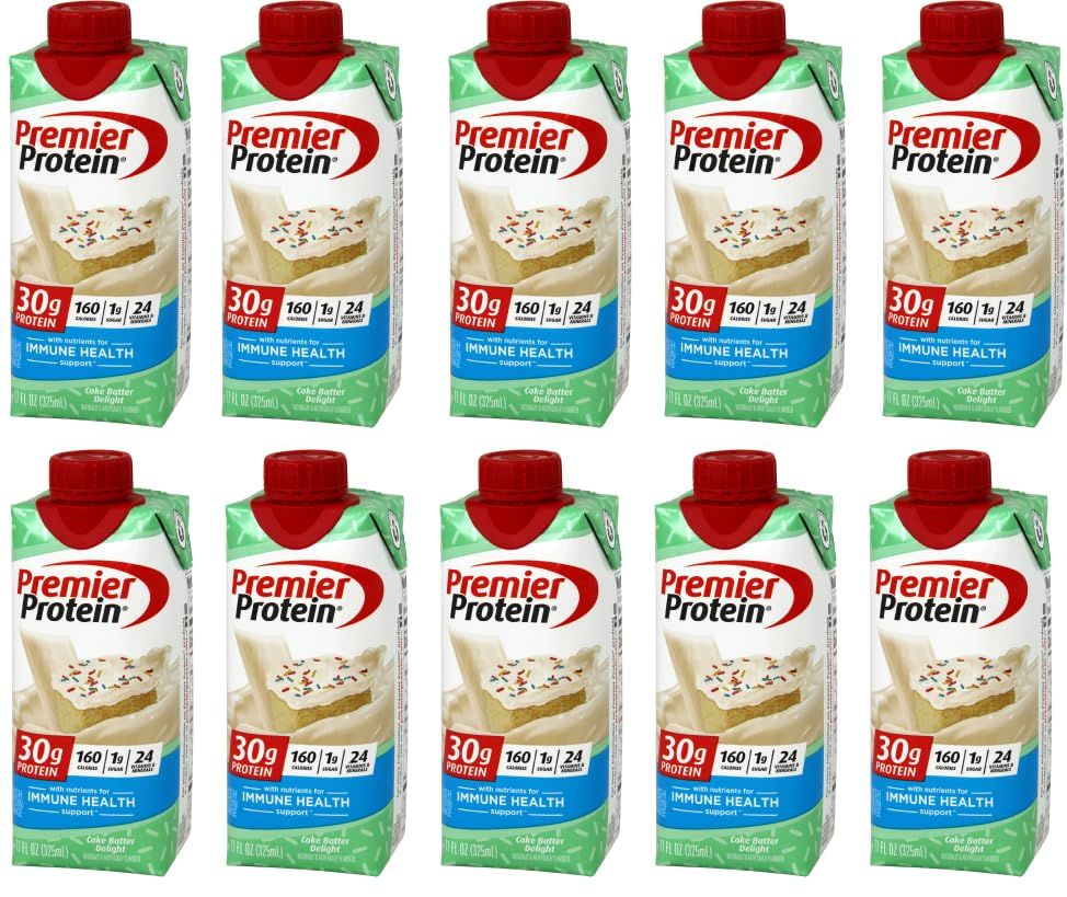 Niro Assortment | Protein Shake | Cake Batter Delight Flavor 10 Pack | Bundle includes Niro Beverage Sleeve