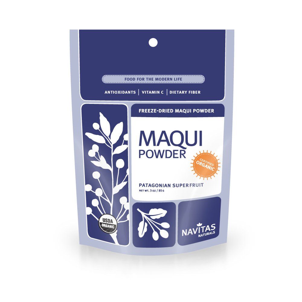 Navitas Organics Maqui Powder, 3 oz. Bag, 17 Servings - Organic, Non-GMO, Freeze-Dried, Gluten-Free