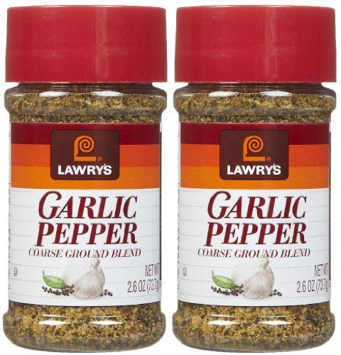 Lawry&#39;s Garlic Pepper Coarse Ground Blend, 2.6 oz Shakers, 2 pk