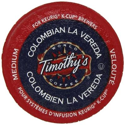 Timothy&#39;s World Coffee, Colombian La Vereda, K-Cup Portion Pack for Keurig K-Cup Brewers 24-Count (Pack of 2)