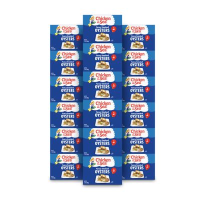 Chicken of the Sea Fancy Smoked Oysters in Oil, Canned Oysters, Great for Recipes, 3.75-Ounce Cans (Pack of 18)
