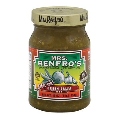 Mrs. Renfro&#39;s Hot Jalapeno Green Salsa, 16 Ounce (Pack of 6)