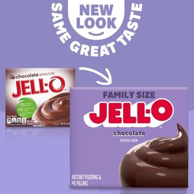 Jell-O Chocolate Instant Pudding &amp; Pie Filling Mix, 5.9 oz Box, As Seen on TikTok