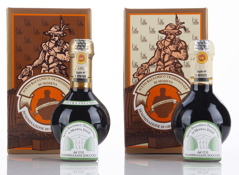 Acetaia Gambigliani Zoccoli - Duet of Traditional Balsamic Vinegar of Modena D.O.P. 2 bottles of 100 ml of ABTM minimum 12 and over 25 years of aging