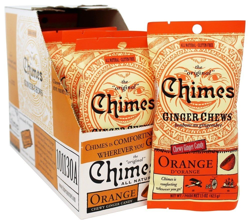 Chimes Ginger Chews 1.5 Oz. - Pack of 3 (Orange)