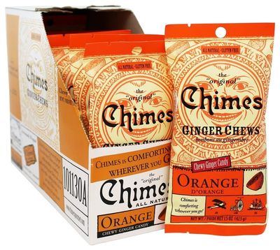 Chimes Ginger Chews 1.5 Oz. - Pack of 3 (Orange)