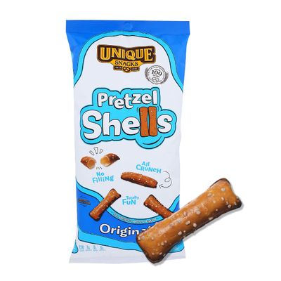 Unique Snacks Original Pretzel Shells, Delicious Homestyle Baked Snack Bag, Vegan, OU Kosher, and Non-GMO Food, No Artificial Flavor, 10 Oz. Bag, Pack of 12