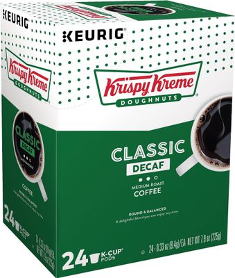 Krispy Kreme Doughnuts Decaf K-Cup Portion Pack for Keurig Brewers, 24 Count