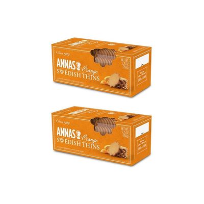 Anna&#39;s Orange Thins Swedish Cookies 5.25 Oz (Pack of 2)