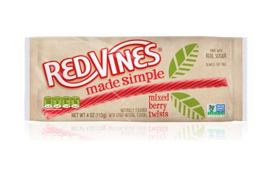 Red Vines Made Simple Licorice, Mixed Berry Flavored Twists, 4oz Tray (12 Pack), Soft &amp; Chewy Candy, Assorted (50204)