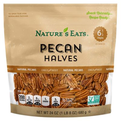 Nature&#39;s Eats Pecan Halves Natural, 24 Ounce