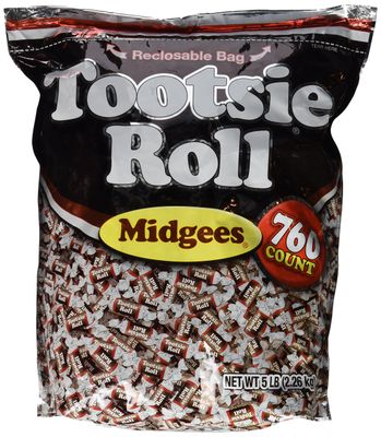 Tootsie Roll Midgees Candy 5 Pound Value Bag 760 Pieces