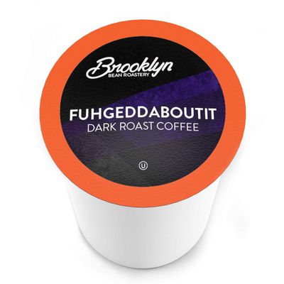 Brooklyn Beans Fuhgeddaboutit Gourmet Coffee Pods - Compatible with Keurig 2.0 K Cup Brewers, 40 Count, Bold and Rich Dark Roast