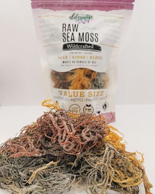 Elderwise Organics Made with Love Sea Moss | Wildcrafted | 2.5 oz | Makes 64 oz of Gel | Raw + Non GMO | Sundried | Mineral Rich | Saint Lucia