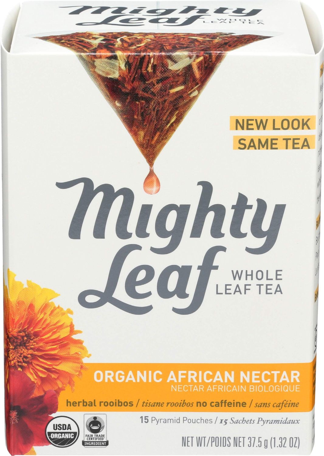 Mighty Leaf Whole Leaf Tea, Organic African Nectar, 15 Tea Bags