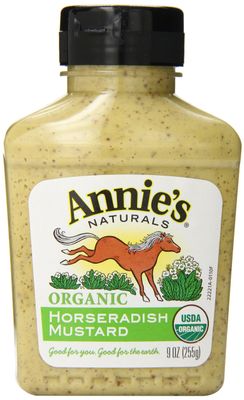 Annie&#39;s Naturals Organic Mustard, Horseradish, 9 Ounce (Pack of 12)