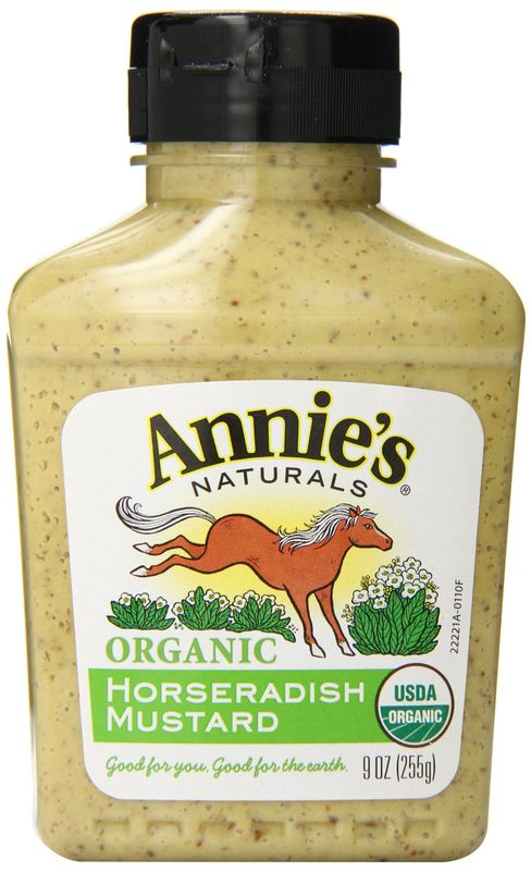 Annie&#39;s Naturals Organic Mustard, Horseradish, 9 Ounce (Pack of 12)