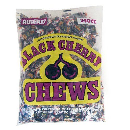 Albert&#39;s Black Cherry Chews Candy - 240 Piece Bag
